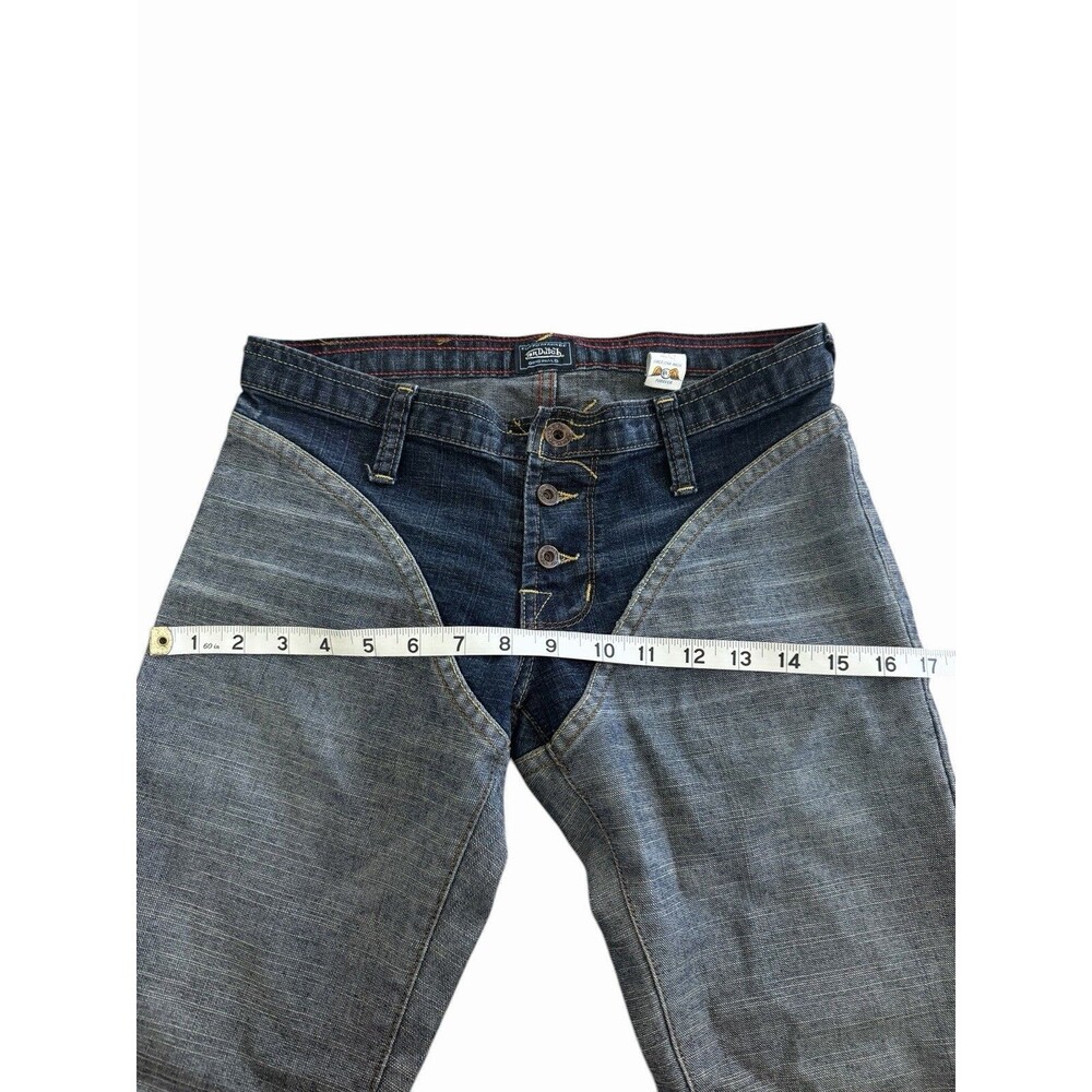 Vintage Y2K Von Dutch Jeans Women’s 26 Two Tone Low Rise Chaps Style Western - Picture 7 of 15